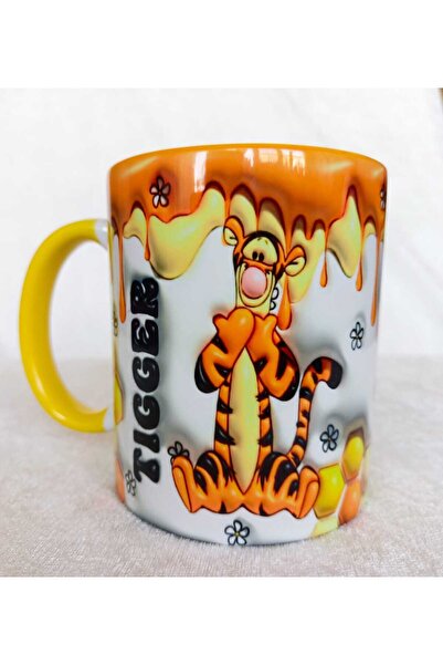Mugs and love Tiger 3D baskı büyük boy kupa