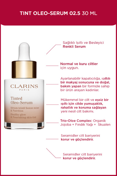 Clarins TINT OLEO-SERUM 02.5 30ML - Renkli Nemlendirici