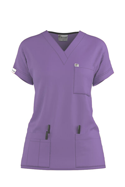 Myscrubs Doktor Hemşire Scrubs Juniper Lila Forma Üst