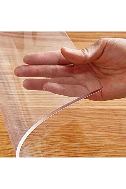 PERPLASTİK مفرش طاولة شفاف سميك للغاية بطول 2.2 متر - 80x120