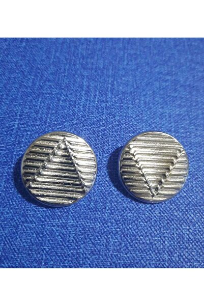 İMREN AKSESUAR Μεταλλικό κουμπί 2,5 εκ. με σχέδιο, επικαλυμμένο με νικέλιο, 1 συσκευασία 4 τεμαχίων