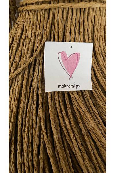 Makromİps Πολυτελές Premium Χαρτί Σχοινί 2mm 50gr Kraft Πλεκτό Σχοινί Δώρο Συσκευασία Πάρτυ