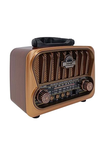 NNS RADYO NOSTALJİ ŞARJLI BT/USB/SD NNS NS-8109BT KAHVERENGİ
