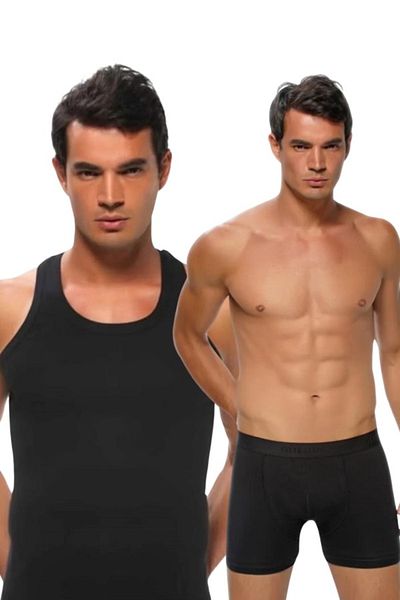 Makkam Home Ασημί Lycra Boxer- Αθλητικό Σετ Μονό