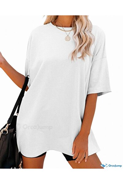 THE WHITE Γυναικείο T-Shirt Loose Cut Λευκό - Oversize