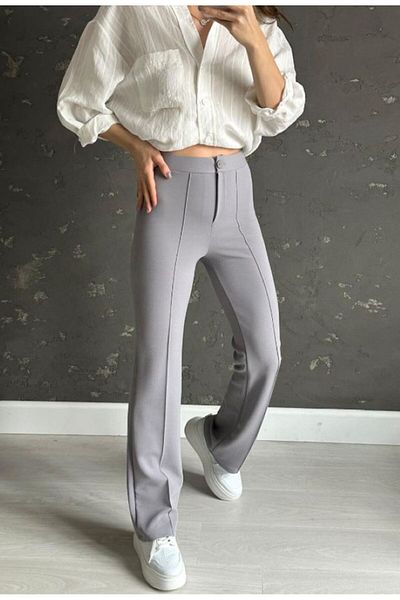 VivaJoy Ultra High Waist Lycra Crepe Palazzo Women's Trousers - Recovery
