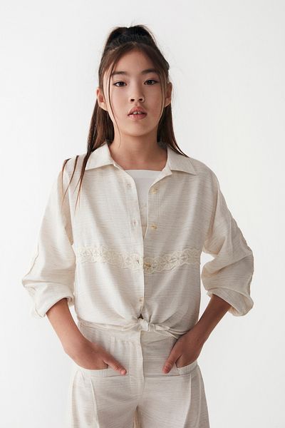 nk kids قميص كريم بروفا للفتيات