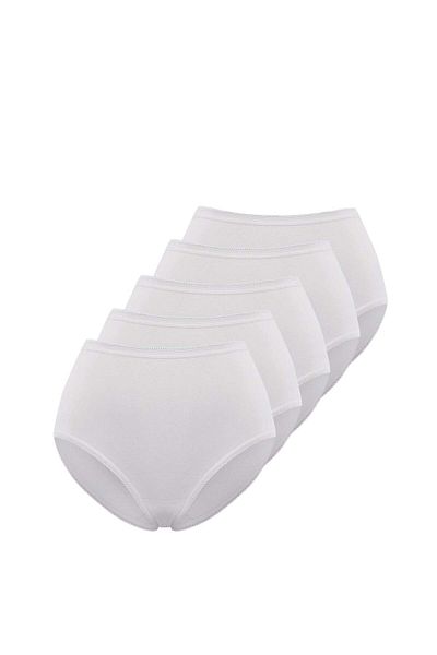 WESTMARK LONDON Slip pentru femei, 5 piese, cu talie înaltă, din bumbac, elastan, alb - OLIVIA MAXI