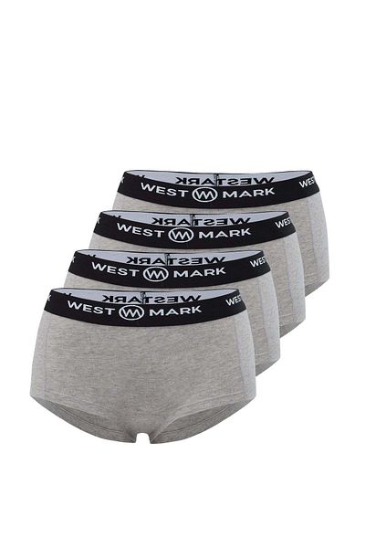 WESTMARK LONDON Set chiloți pentru femei hipster din bumbac gri, elastan, 4 piese - LILY