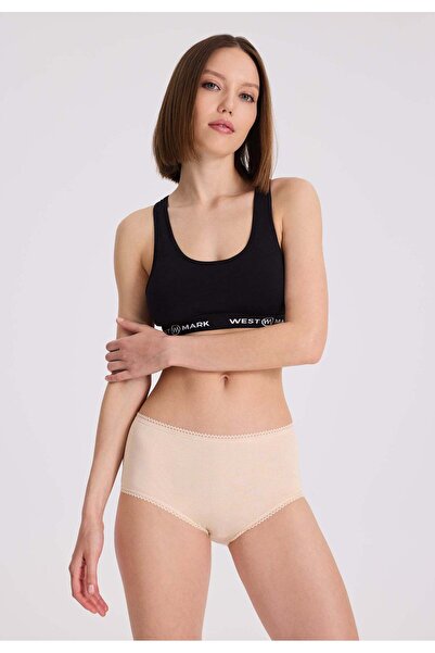 WESTMARK LONDON High Waist 5-Piece Cotton Maxi Size Women's Ribbed Slip - EVA RIB MAXI