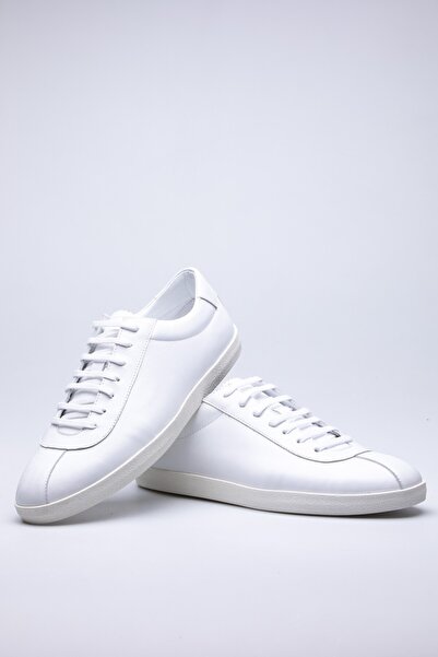 FARUK SAĞIN White Icon Lace-Up Casual Leather Shoes