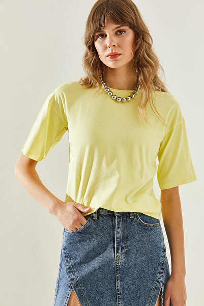 Bianco Lucci Crew Neck Women's Basic T-Shirt - Short Sleeve60251202