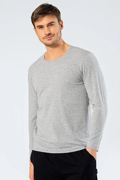 Cacharel Tricou pentru bărbați, 95% bumbac, cu gât crew - mânecă lungă
