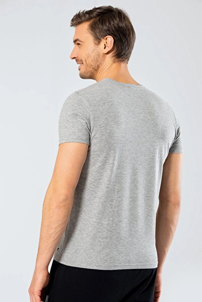 Cacharel Ανδρικό κοντομάνικο μπλουζάκι με λαιμόκοψη V - 95% βαμβάκι, 5% ελαστάνη