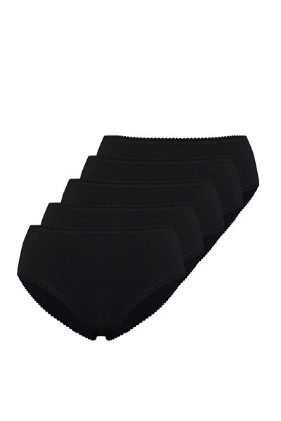 WESTMARK LONDON Pantofi de damă, 5 bucăți, din bumbac negru, cu nervuri - EVA Rib Mini