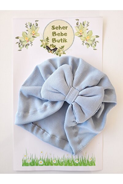 SeherBebeButik Kız Bebek & Çocuk Fiyonklu Renkli Bone - Yumuşak - Esnek