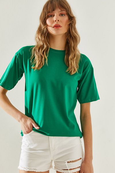 Bianco Lucci Dámské základní tričko Crew Neck - Krátký rukáv60251202