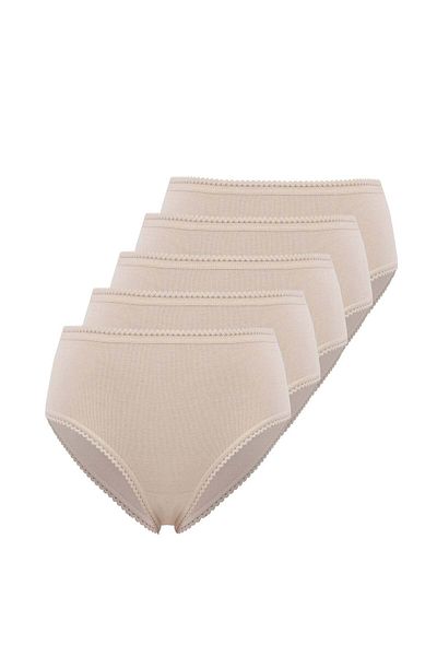 WESTMARK LONDON Slip din bumbac cu talie înaltă, 5 piese, mărime maxi, pentru femei - EVA RIB MAXI