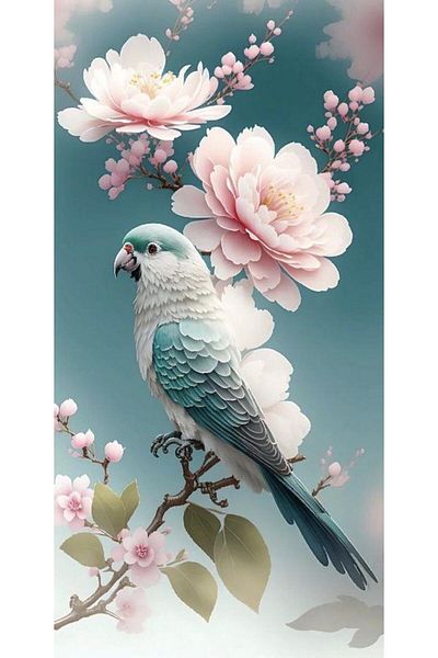 dialands PINK Flower and Bird 30x60cm DM197