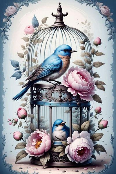 dialands Birds and Flowers 40X60Cm-Dm175