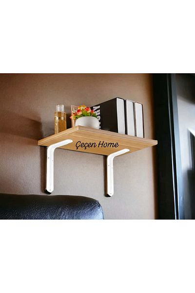 ÇEÇEN HOME (4 ΤΕΜ) Στήριγμα ραφιού - Βάση ραφιού κάτω από το ράφι L Iron White (22X15CM)