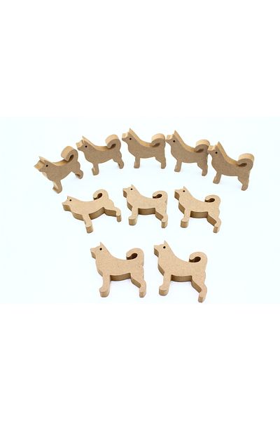 na neşeli ahşap 10 Pieces of Kangal Figure - 10 Cm, Can Stand Upright, Preschool Training Activity