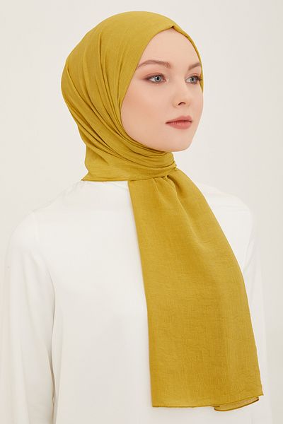 FRESCO SCARFS Armine Trend Woody Cotton Hijab Hijab - Oliv Green