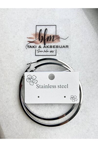 BFM TAKI AKSESUAR أقراط كبيرة من الفولاذ