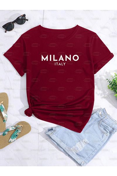 aynewmoda Milan Printed Oversize T-Shirt