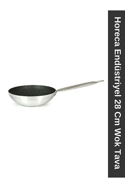 Viyalente Horeca Industrial 28 Cm Wok Pan