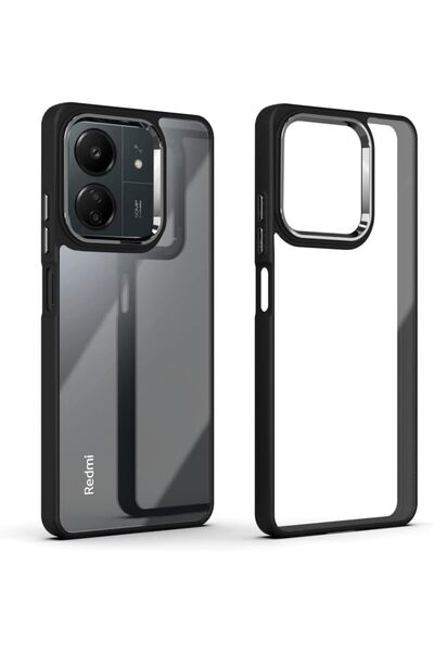 Rivor Xiaomi Redmi 13C&Poco C65 Kılıf Kamera Çıkıntılı Arkası Şeffaf Parlak R...