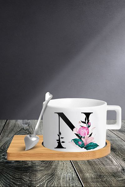 Bytwo Cup Set with Letter N - cup mug tkm18