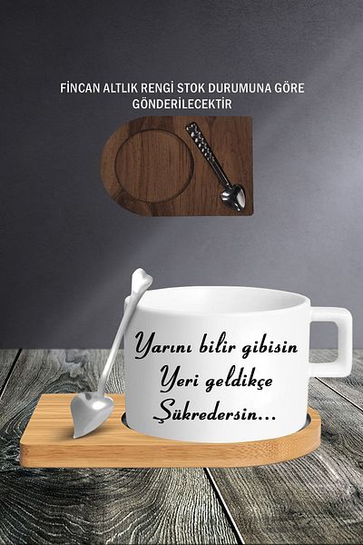Bytwo Specially Designed Cup with Lyrics - Cup - Spoon and Saucer