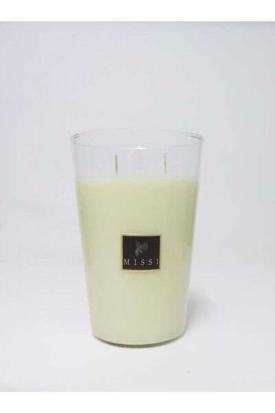 Missi Xxl Üfleme Cam Vazo Black Vanilya Kokulu Vegan Mum (1220 GR)