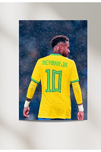 Hobiart Neymar Jr 33x48 Poster Duvar Posteri Çift Taraflı Bant Hediye
