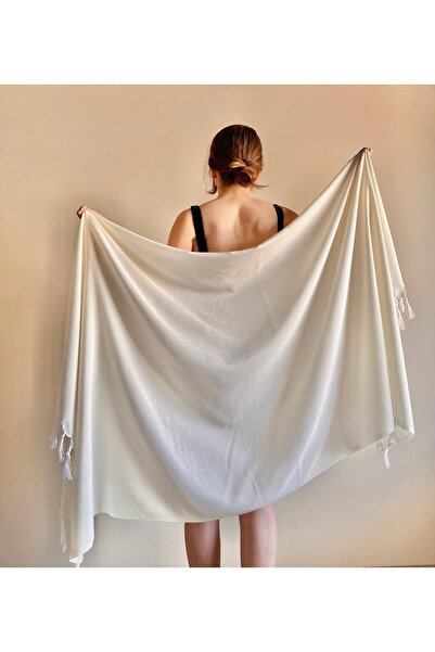 Mulia Beyaz Viskon Peştemal