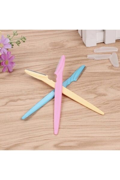 Keskin Hediyelik 3lü Set Profesyonel Kaş Usturası Jileti Yedek Bıçaklı Kaş Düzeltici Şekillendirici