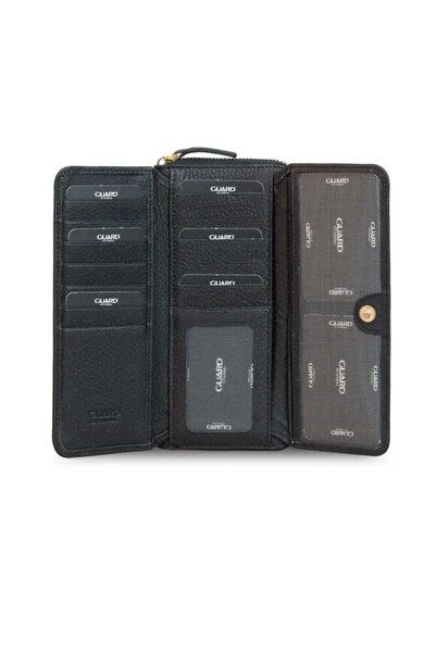GUARD Δερμάτινο πορτοφόλι Findit Μαύρο Ματ