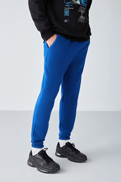 GRIMELANGE Εσωτερική ανδρική κανονική εφαρμογή, απαλό ύφασμα, ελαστική μέση, σακς μπλε φούτερ