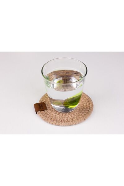 Tropikhome Hasır Bardak Altlığı Tekli 12 Cm Dekoratif Fincan, Bardak, Kupa, M...