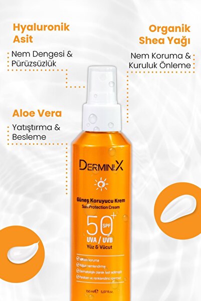 Derminix Leke Karşıtı Güneş Koruyucu Krem - 50 Spf Yüz Ve Vücut Güneş Kremi