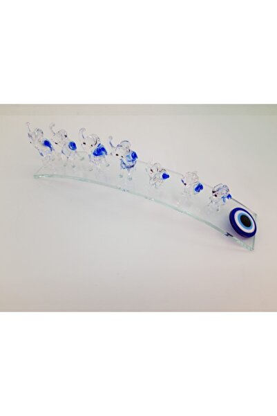 Özel Yapım M Sadık 7 Fil Cam Bereket Köprü Masa Süsü