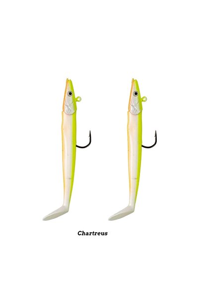 Fujin Zand Eel 11cm 7gr-14gr Double Body+Head Silikon Balık - Chartreus