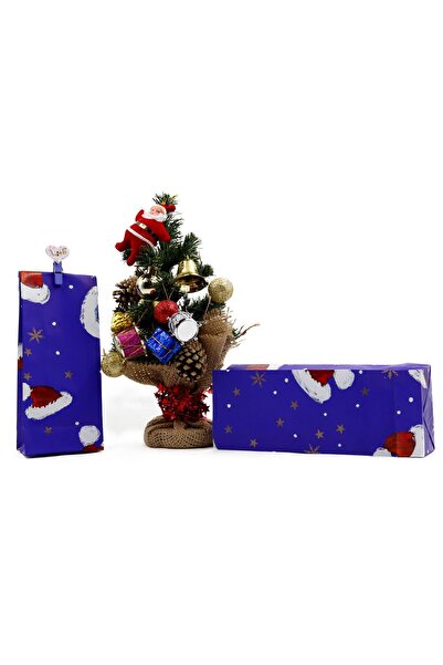 repro design Yılbaşı Temalı Kese Kağıdı 8x20x5 Cm 10 Adet Model:26