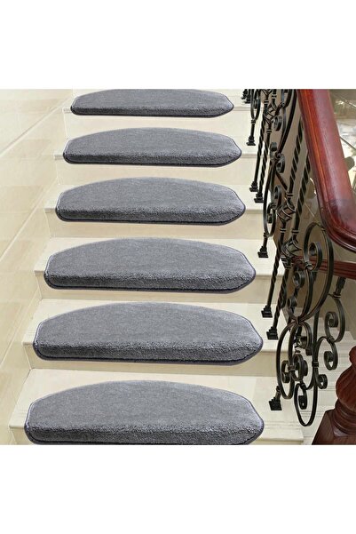 Stepmat Gri Kendinden Yapışkanlı Merdiven Basamak Paspası / Halısı