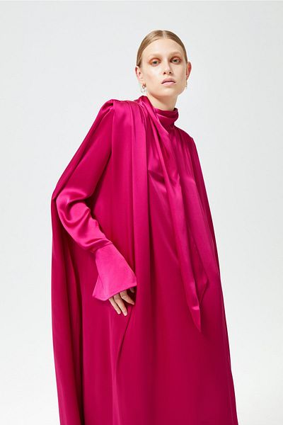 Nuum Design Satin Dress Cuff Sleeves