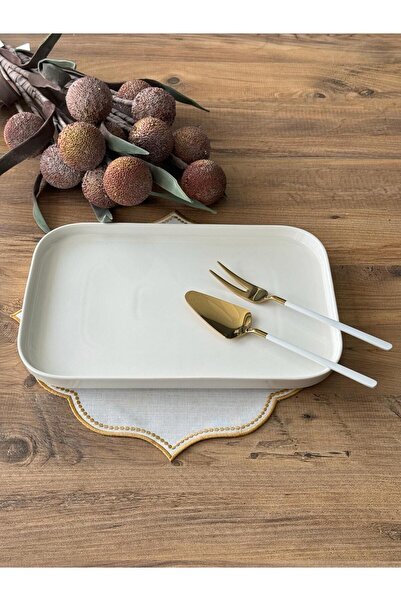 Meri Ev Gereçleri PORCELAIN RECTANGULAR LARGE PRESENT PLATE