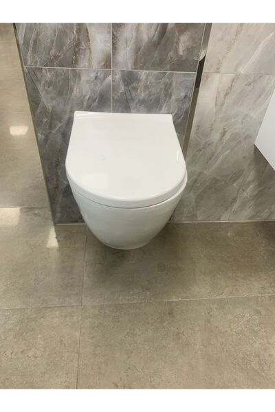 ALVİT Genova Asma Klozet Yavaş Kapanır Kapak