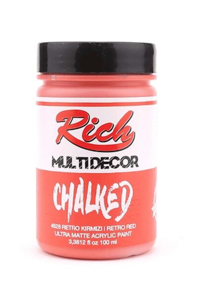 Rich Boya Multi Decor Chalked 100 Cc Retro Kırmızı