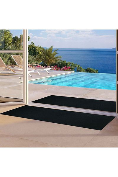 Myfloor Deep Striped Dust, Mud Cleaner and Moisturizing Rubber Door Mat